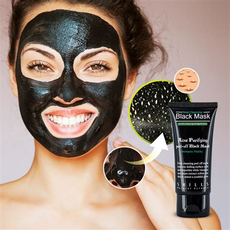 Shills AUTHENTIC Deep Cleansing Peel-Off Black Face Mask Blackhead ...