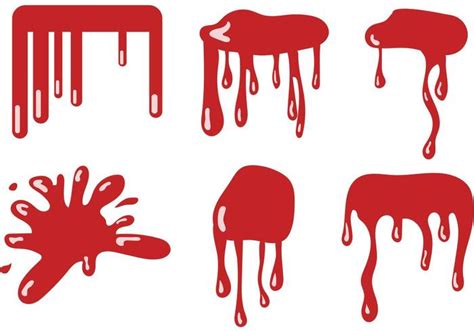 Blood Dripping Vector Set 92831 Vector Art at Vecteezy