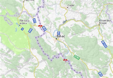 MICHELIN Bihac map - ViaMichelin