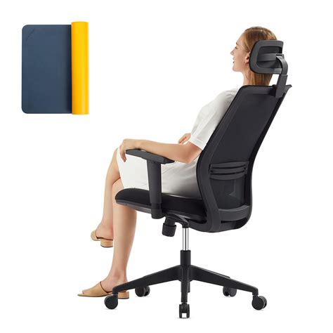 Buy High Back Office Chair with Adjustable Lumbar Support, Arm ...