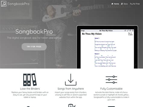 SongbookPro Digital Songbook App — Buzzsonic