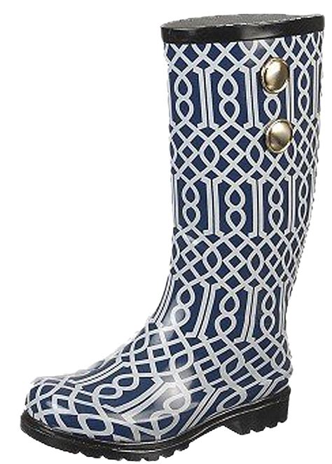 Nomad Women's Puddles Rain Boot,9 B(M) US,Navy Trellis * For more ...