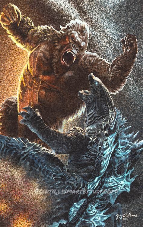 Kong Vs. Godzilla Art Print - Etsy