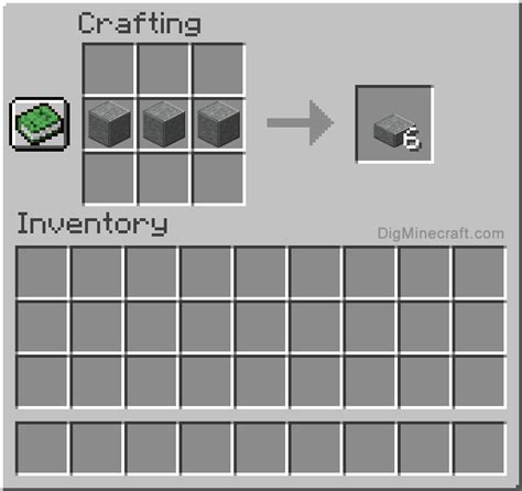 How to make a Polished Andesite Slab in Minecraft