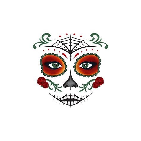 Day of the Dead Face Logo. Dia De Los Muertos Art. Day of the Dead ...