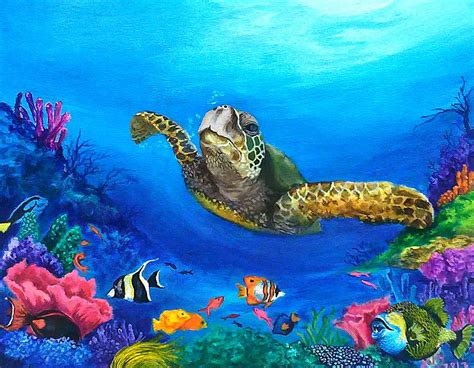 Rainbow Reef Painting by Kathleen Kelly Thompson