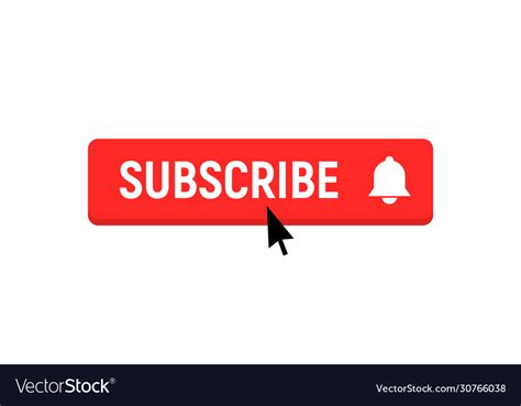 Subscription element logo bell subscribe now Vector Image