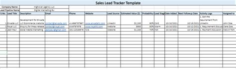 Free Sales Lead Tracker Excel Template