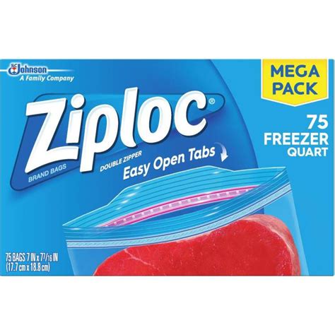 Ziploc Quart Freezer Bag Mega Pack - 75 Ct. by Ziploc at Fleet Farm