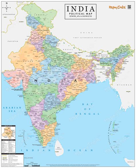 Latest Political Map Of India India Map Political Map Of India ...