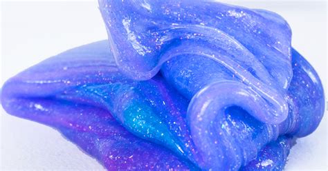 Glitter Glue Slime Just Two Ingredients with Easy Clean Up! - Eating Richly