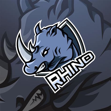 Rhino mascot logo 4179728 Vector Art at Vecteezy