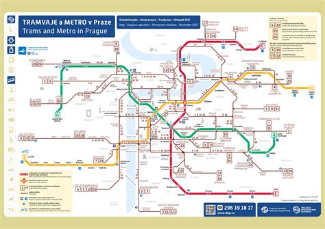 Prague tram map - Prague tram map english (Bohemia - Czechia)