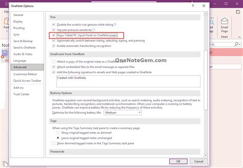 How to Disable Pop up Tablet PC Input Panel on OneNote Pages when ...