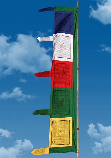 Traditional High Quality Buddhist Vertical Prayer Flags