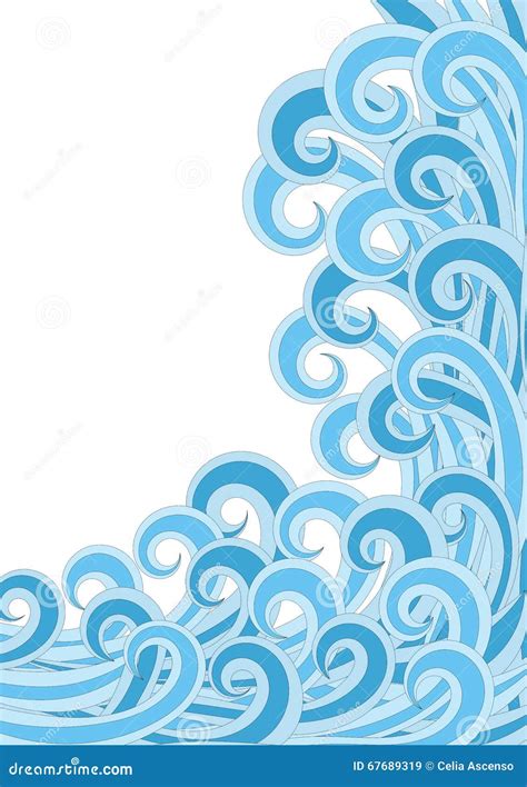 Water Waves Borders Vector Illustration | CartoonDealer.com #20062088