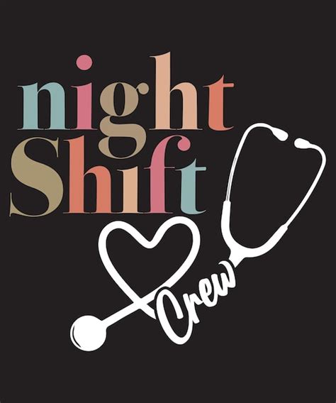 Premium Vector | Night shift crew t-shirt design