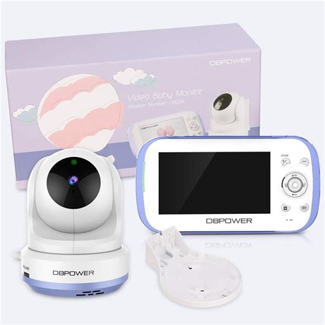 Video Baby Monitor with 4.3″ LCD Split Screen-Viewing Up to 4 Cameras