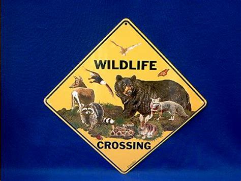 Wildlife Crossing Sign at Animal World®.