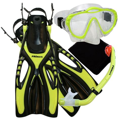 Outside Snorkel set with diving goggles Dving fins Scuba Mask Dry ...