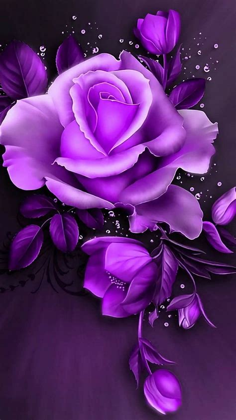 Purple Rose, Aesthetic Purple Rose HD phone wallpaper | Pxfuel