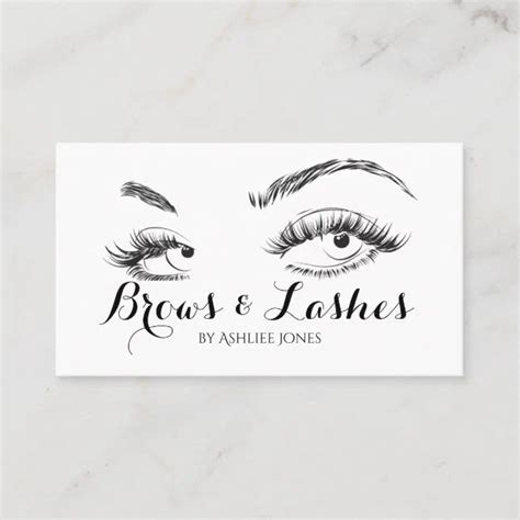 Eyebrows & Eyelash Extensions Salon Business Card | Zazzle