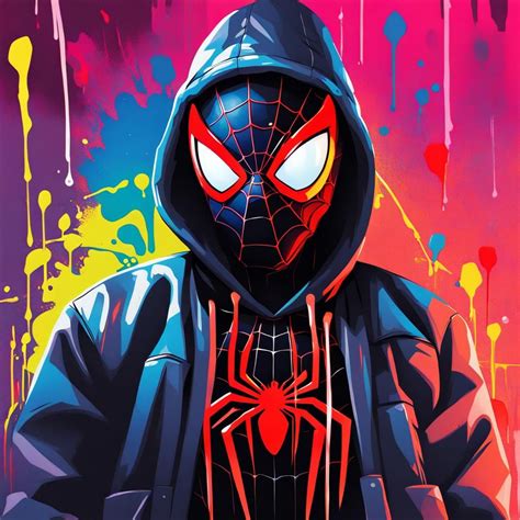 Miles Morales graffiti art - AI Generated Artwork - NightCafe Creator