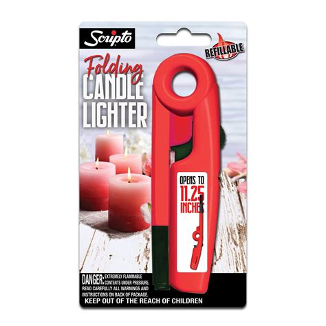 Scripto Refillable Folding Candle Lighter, 1 Count, Red - Walmart.com