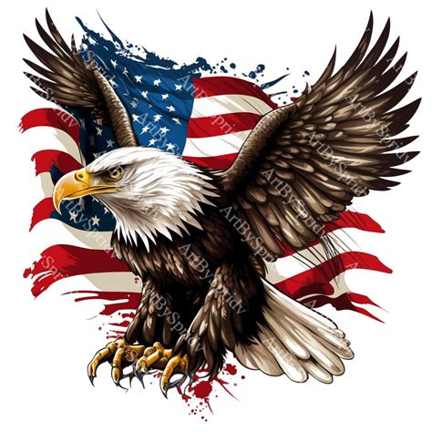 USA Patriotic Eagle Flag PNG Transparent Clipart Abstact - Etsy Australia