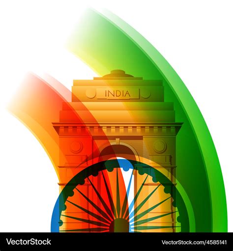 Beautiful indian flag design Royalty Free Vector Image