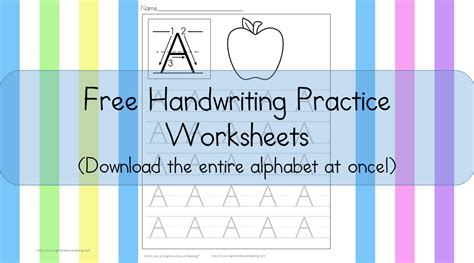 26 Free Printable Handwriting Worksheets for Kids-Easy Download!