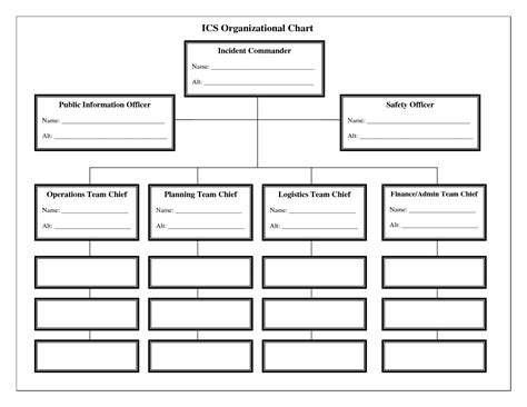 Ics Organizational Chart Template | PDF Template