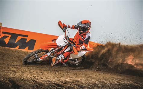 Download wallpapers KTM 85 SX MY, 4k, 2018 cars, motocross, rider, KTM ...