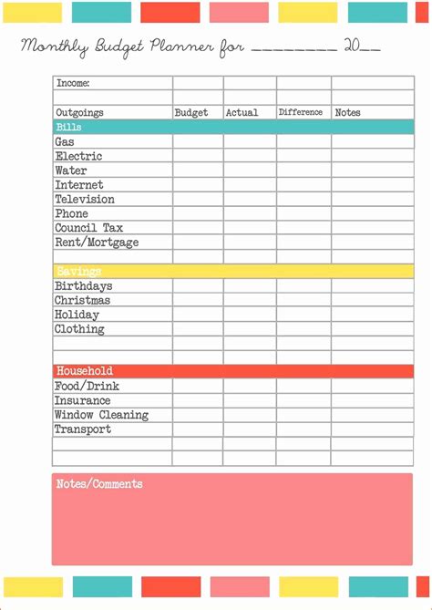 Basic Budget Worksheet College Student — db-excel.com