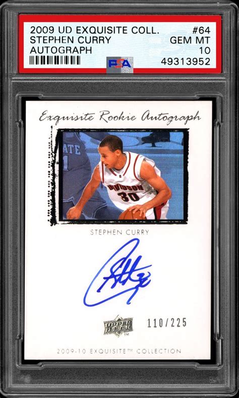 2009 Upper Deck Exquisite Collection Stephen Curry (Autograph) | PSA ...