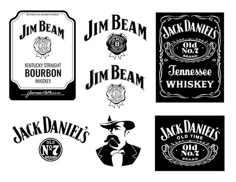 Whiskey bourbon logo SVG bundle. Alcohol brand vector Jack | Etsy