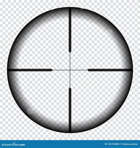 Realistic Sniper Sight with Measurement Marks. Sniper Scope Template ...