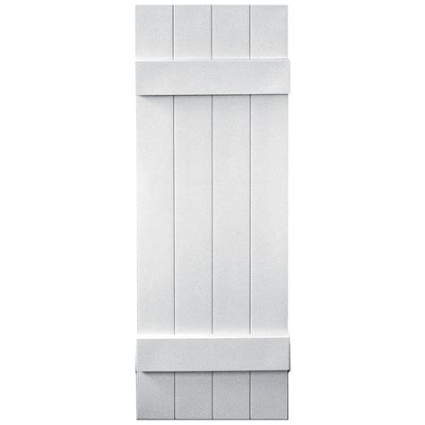 Shop Vantage 2-Pack White Board and Batten Vinyl Exterior Shutters ...