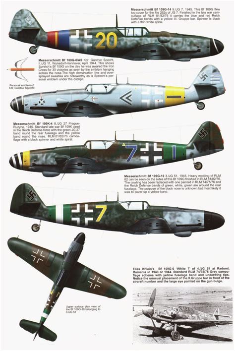 Pin by mike Gepp on Messerschmitt Bf-109 colour profiles | Wwii fighter ...