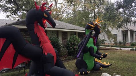 These Dragon Christmas Decorations Are Tearing a Neighborhood Apart