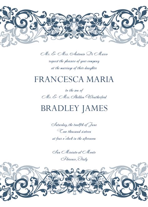 8 Free Wedding Invitation Templates - Excel PDF Formats