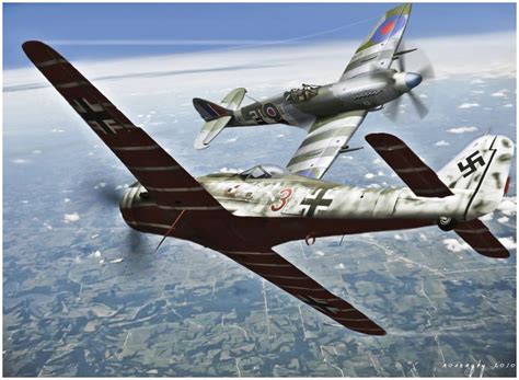 Focke-Wulf Fw-190D-9 «Dora» «Rote 3» perteneciente al Oberleutnant ...