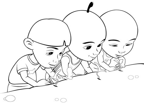 View Coloring Pages Upin Dan Ipin Pictures