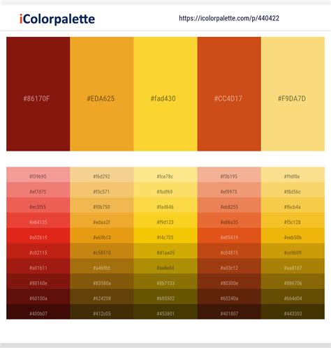 34 Yellow Color Schemes | Curated collection of Color Palettes