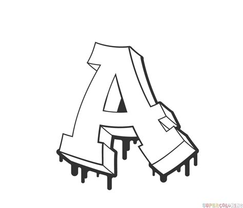 How to draw wildstyle letter A | Step by step Drawing tutorials