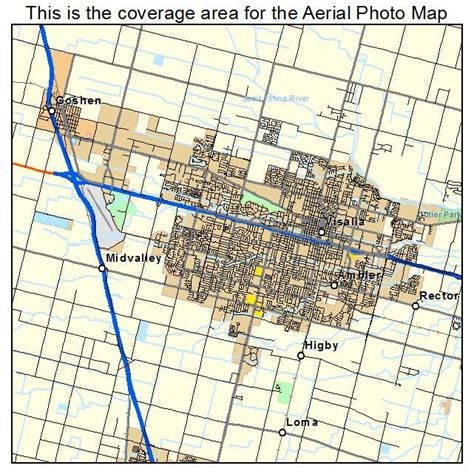 Aerial Photography Map of Visalia, CA California