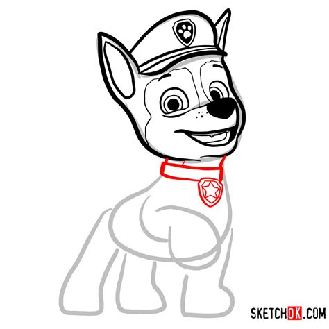 Learn How to Draw Chase, the PAW Patrol's Police Pup