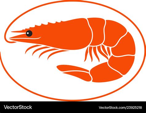 Shrimp logo Royalty Free Vector Image - VectorStock