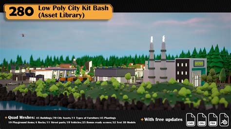 Low Poly City Asset Library Kitbash - Finished Projects - Blender ...