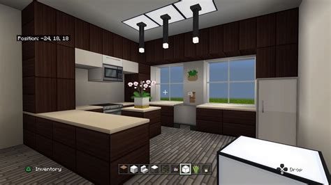 My modern kitchen in Minecraft, how’d I do y’all? :) : r/Minecraft